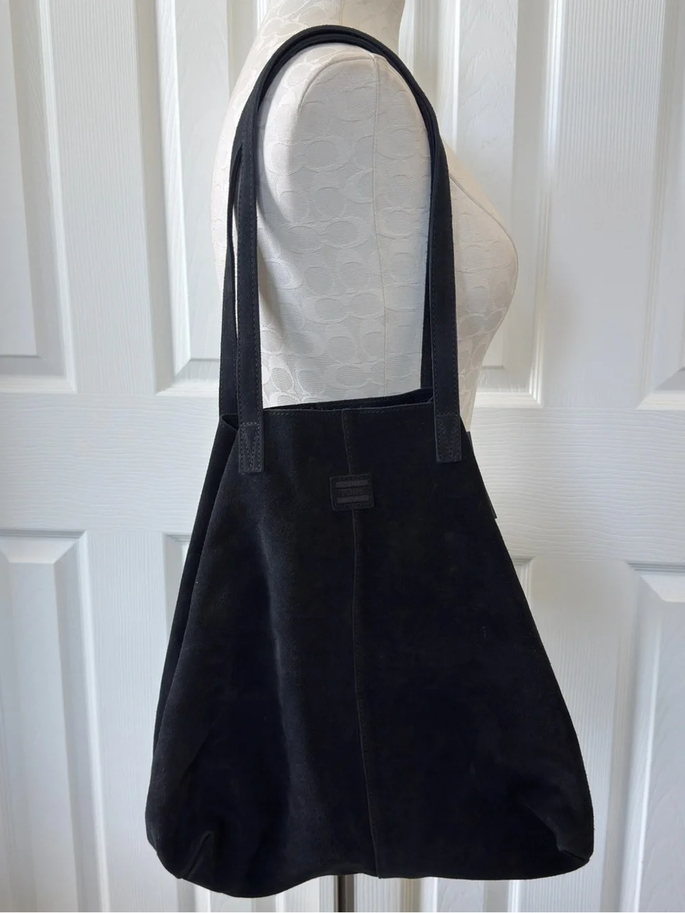 TOMS Black Soft Suede Cosmopolitan Tote